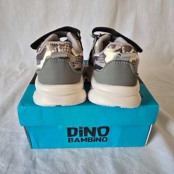 MGO Kidss Dino Bambino Shoes Toddler 5.5 (21) Gray White Light Up XP-1168156 NIB - Picture 3 of 13